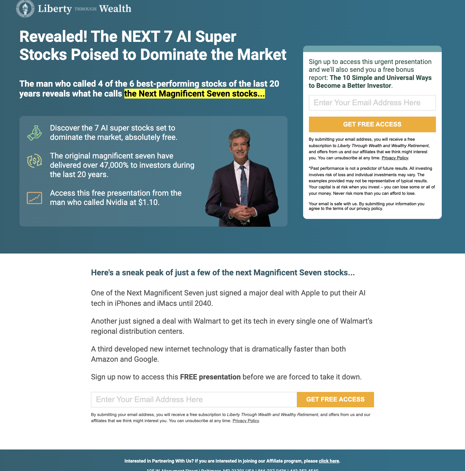 Financial Advisor Lead Magnet Landing Page